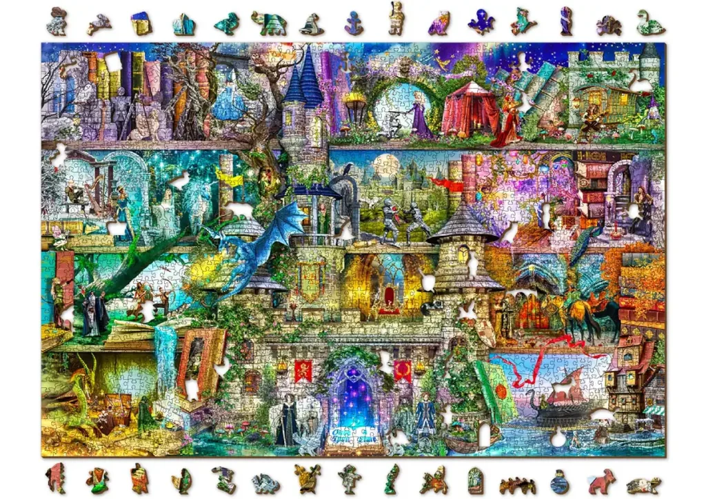 Puzzle drewniane 2000 Once Upon A Fairytale XXL Opis 9